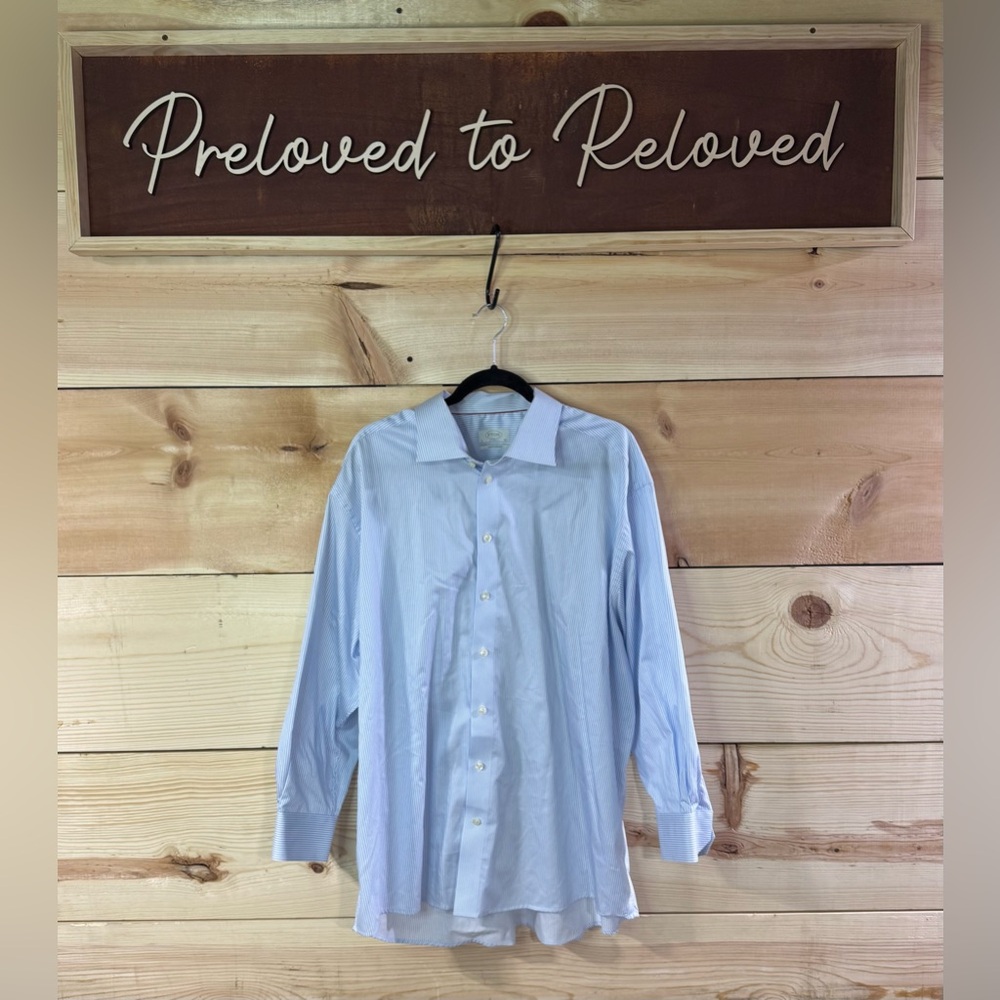 ETON Classic Pinstripe Button Down Dress Shirt